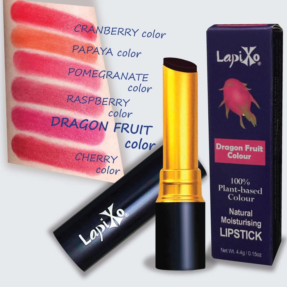 100% Plant-based Color Lipstick, Unique Formula, Natural   Moisturizing | Non-Toxic, All Food Ingredients, Antioxidant-rich, Natural Matte Vibrant Color, 4.4g/0.15oz (Dragon Fruit color)
