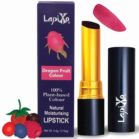 100% Plant-based Color Lipstick, Unique Formula, Natural   Moisturizing | Non-Toxic, All Food Ingredients, Antioxidant-rich, Natural Matte Vibrant Color, 4.4g/0.15oz (Dragon Fruit color)