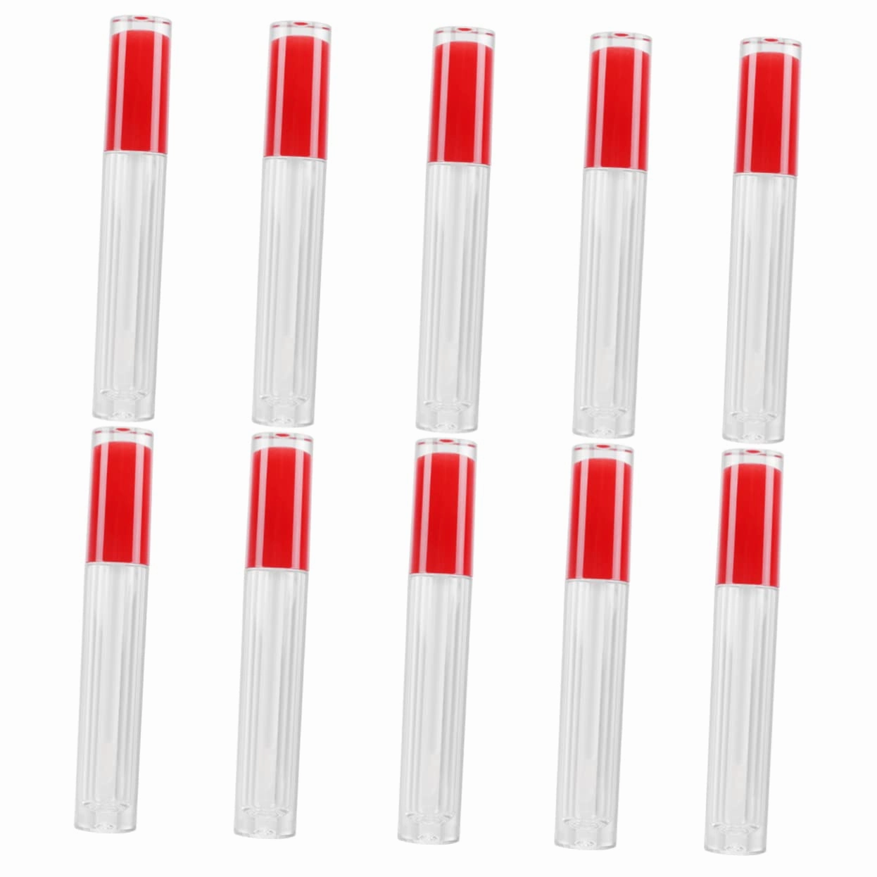 10pcs Empty Lip Gloss Containers Makeup Bottles for Lip Gloss Lightweight Portable Design for Daily Use Bright Red