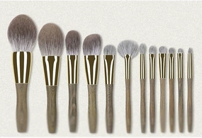 12 Green Sandalwood Makeup Brush Set Full Set of Loose Powder Brush Eyeshadow Green Sandalwood