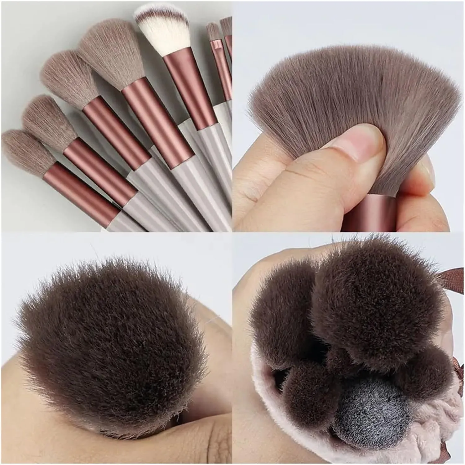 13PCS Makeup Brushes Set with Bag Soft Fluffy for Cosmetics Foundation Blush Powder Eyeshadow Blending Makeup Brush Beauty Tools(Blue)