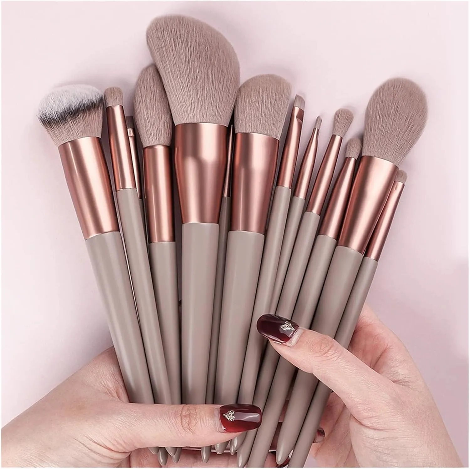 13PCS Makeup Brushes Set with Bag Soft Fluffy for Cosmetics Foundation Blush Powder Eyeshadow Blending Makeup Brush Beauty Tools(Blue)