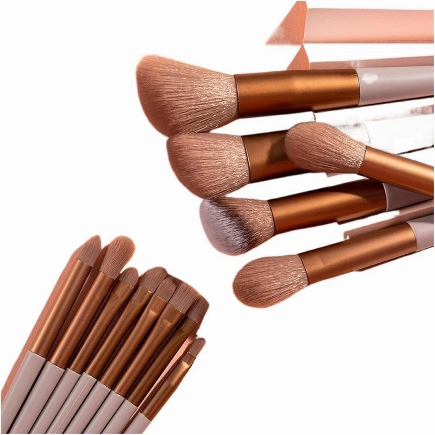13pcs Eye Makeup Brush Sets Makeup Tools Eye Shadow Brush Concealer Brush Blending Lip for Makeup Beginner(Yellow)