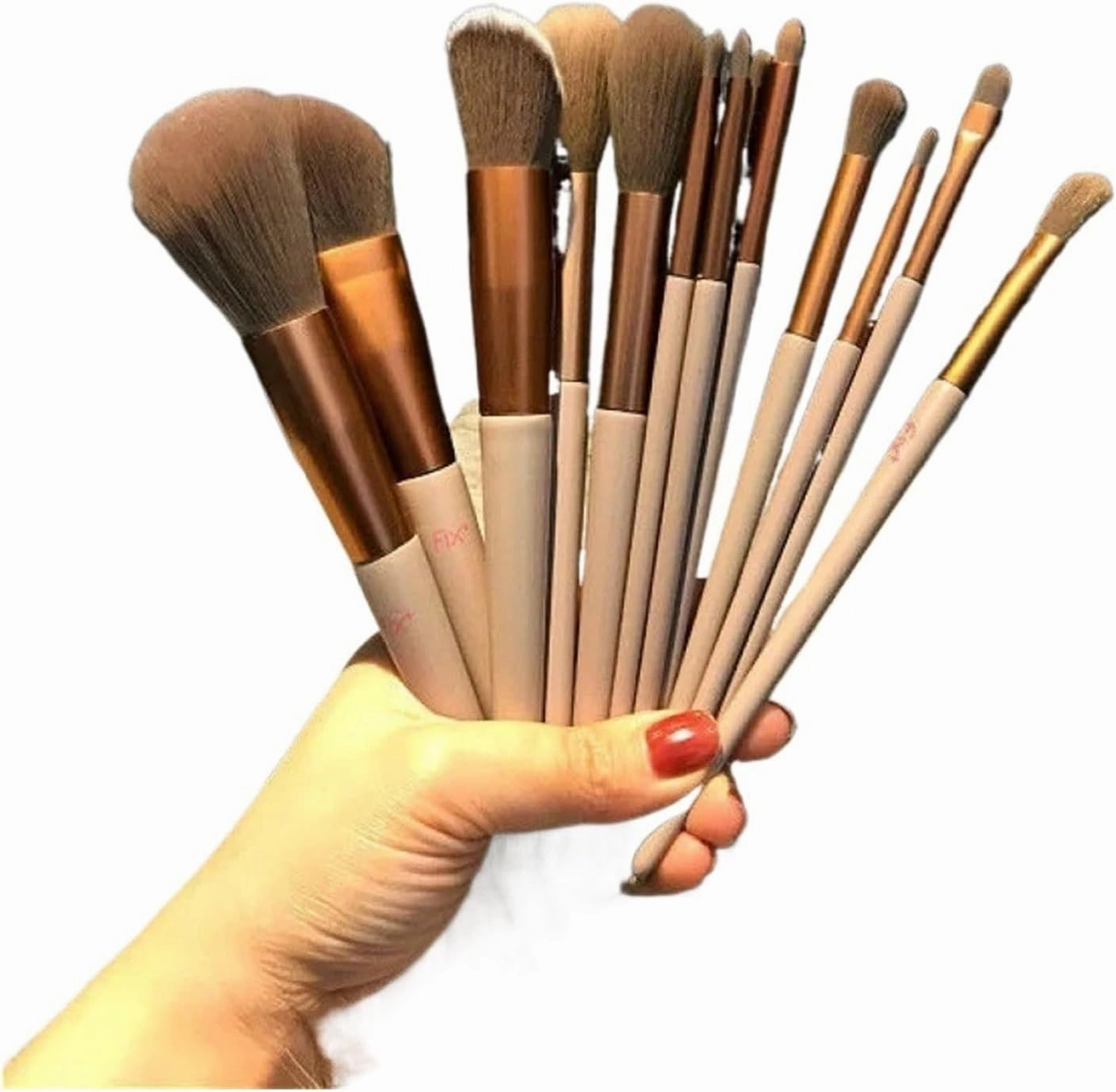 13pcs Eye Makeup Brush Sets Makeup Tools Eye Shadow Brush Concealer Brush Blending Lip for Makeup Beginner(Yellow)