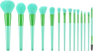 14 Makeup Brush Set Brushes Candy Mascara Set Eye Makeup Shadow Sweet Super Brush Make up Brushes(Blue)