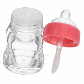 15pcs Diy Lip Gloss Wand Tubes Baby Bottle Lipstick Storage Refillable Lip Gloss Bottle Pink