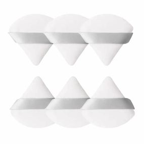 1/3/6Pcs Triangle Velvet Powder Puff Make Up Sponges for Face Eyes Contouring Shadow Seal Cosmetic Foundation Makeup Tool(White-6pcs)
