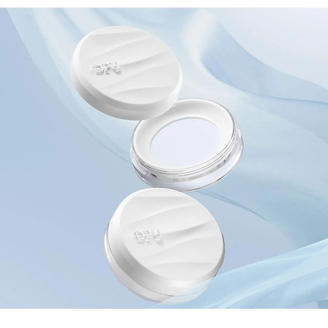 1PC DPU Airy Lasting Loose Powder, Makeup Blue Clear Moisturizing Oil Control Setting Finish Foundation Powder (02# Blue, 20g)