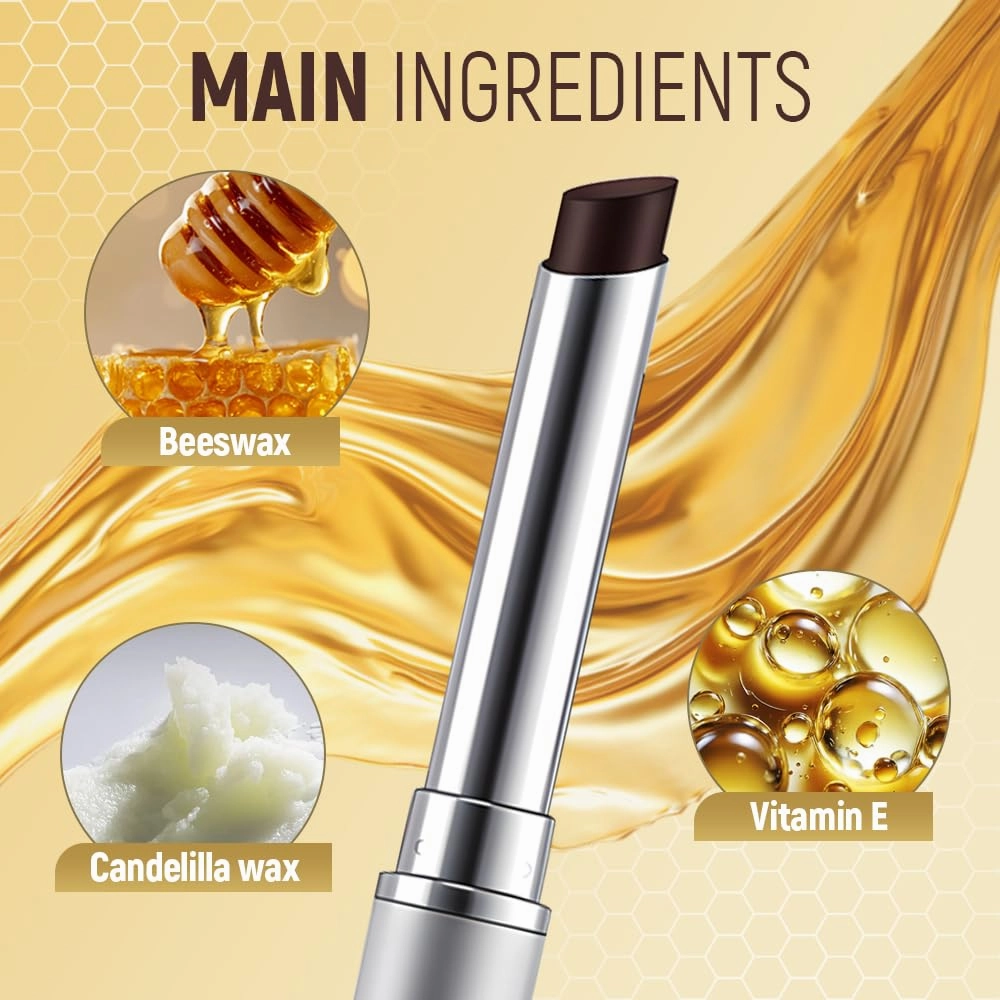 2025 New Lipstick in Honey, Honey Lipstick for Women, Nourishing and Hydrating Lip Gloss for Women (Black, Large)