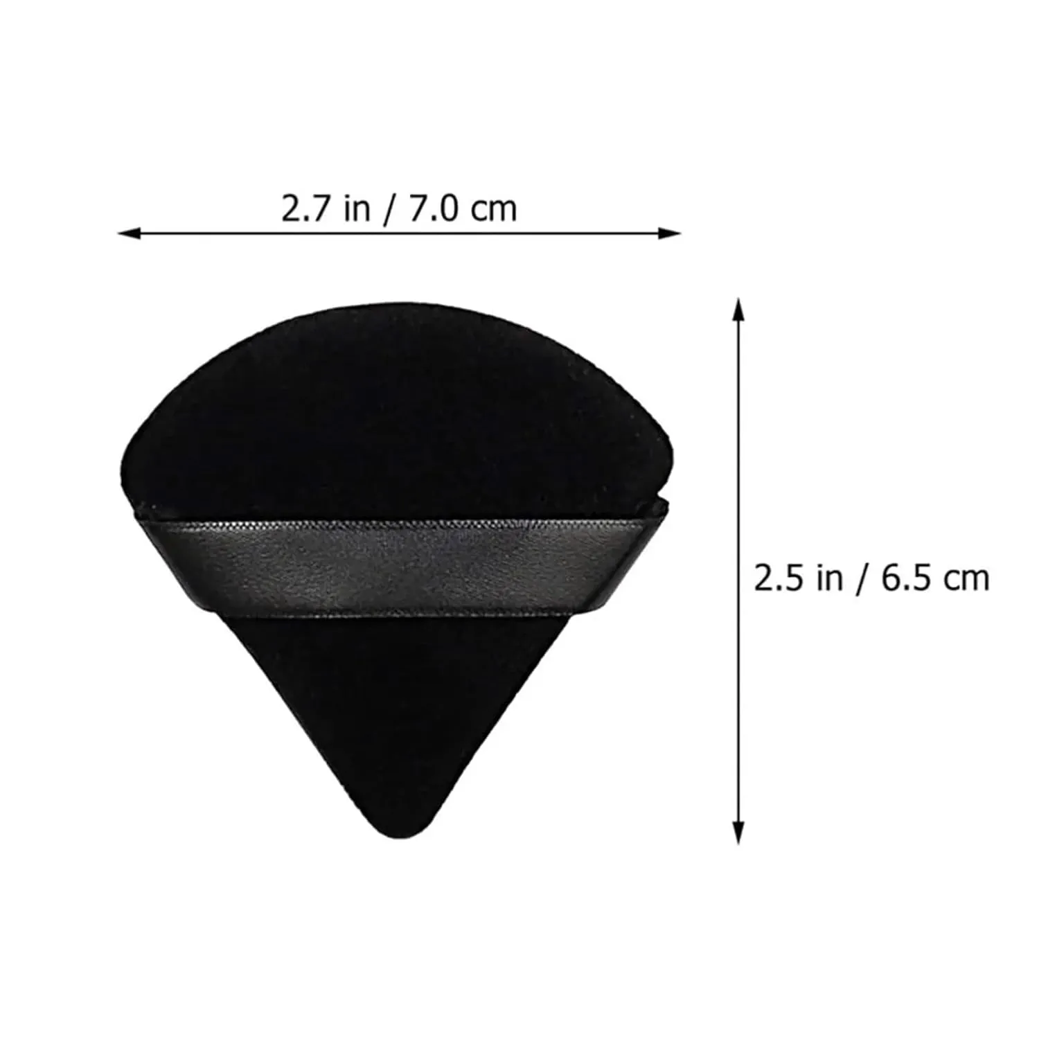 2/12Pcs Triangle Velvet Powder Puff Make Up Sponges for Face Eyes Contouring Shadow Seal Cosmetic Foundation Makeup Tool(Black and white-01)