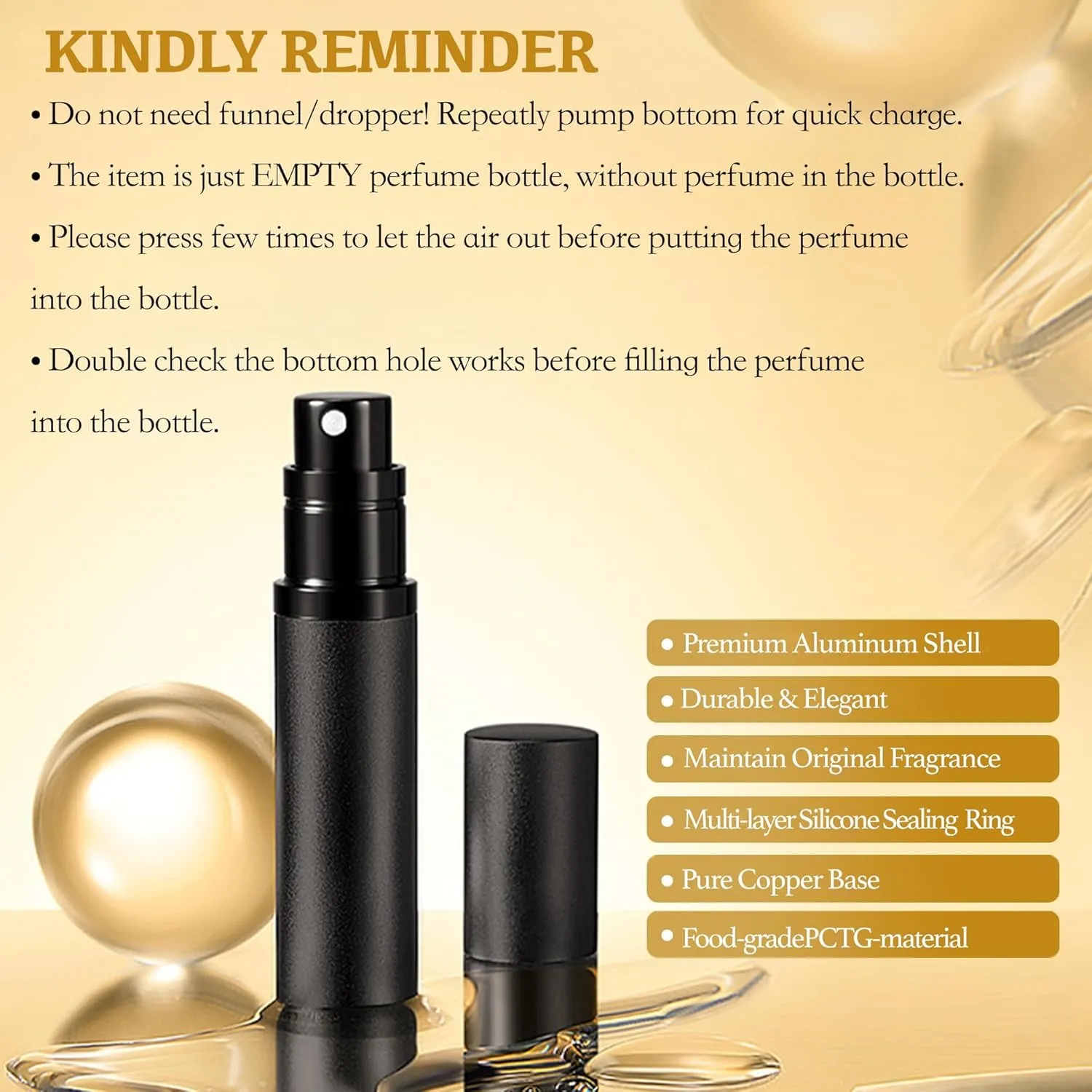 2PCS Perfume Travel Refillable Bottle, Bottom-Filling Fragrances Perfume Atomizer, Empty Mini Cologne Dispenser, Portable Sprayer Pocket Size for On the Go 5ml (Red & Rose Red)