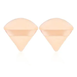 2Pcs Triangle Powder Puff Face Makeup Sponge Soft Velvet Cosmetic Puff Blender Beauty Foundation Sponge Make Up Accessories(2pcs-Skin)