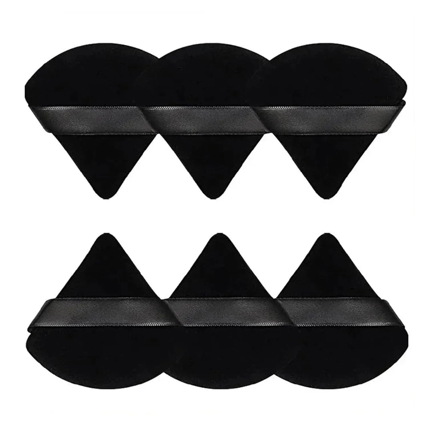 2Pcs Triangle Powder Puff Face Makeup Sponge Soft Velvet Cosmetic Puff Blender Beauty Foundation Sponge Make Up Accessories(2pcs-Skin)