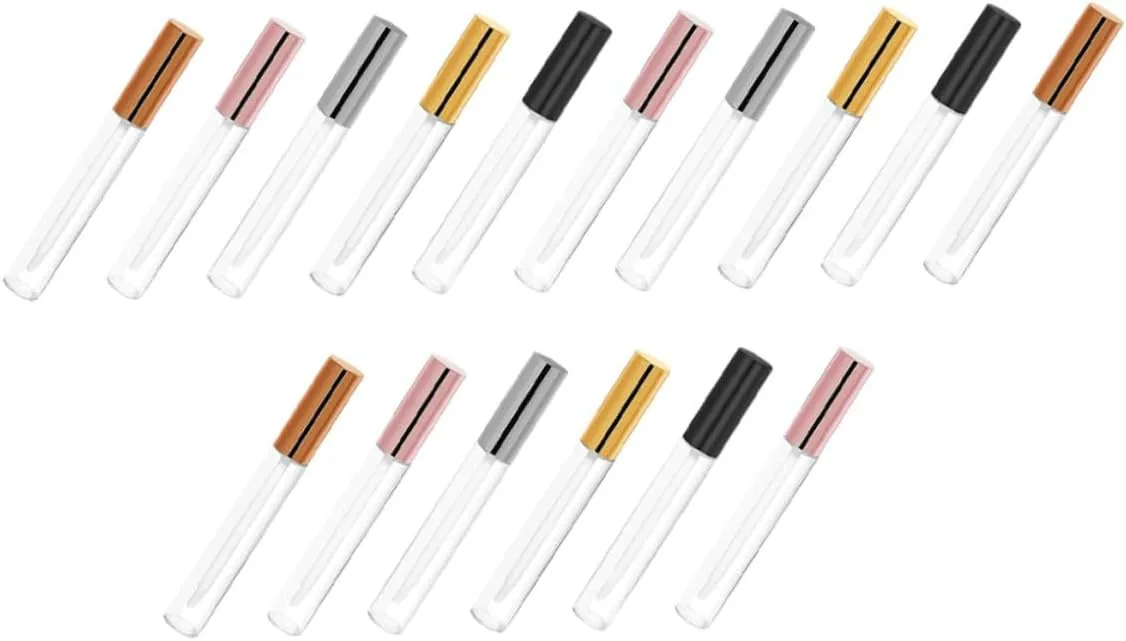 30PCS 10ml DIY Lip Gloss Tubes Compact Containers and Rose Refillable Lipstick Bottles for and Lip Gloss