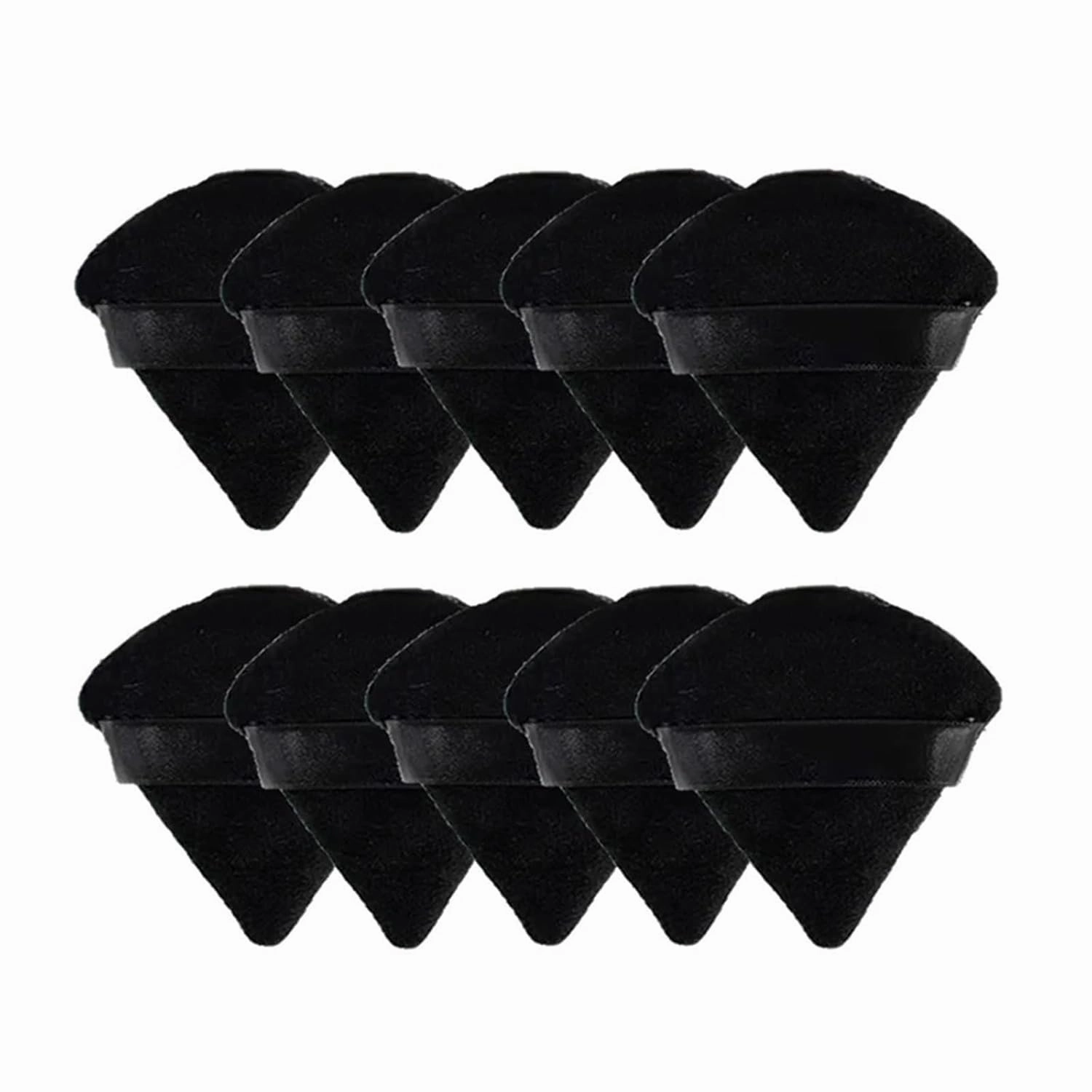 3/5/7Pcs Triangle Powder Puff Face Makeup Sponge Soft Velvet Cosmetic Puff Blender Beauty Foundation Sponge Make Up Accessories(5PCS Black)