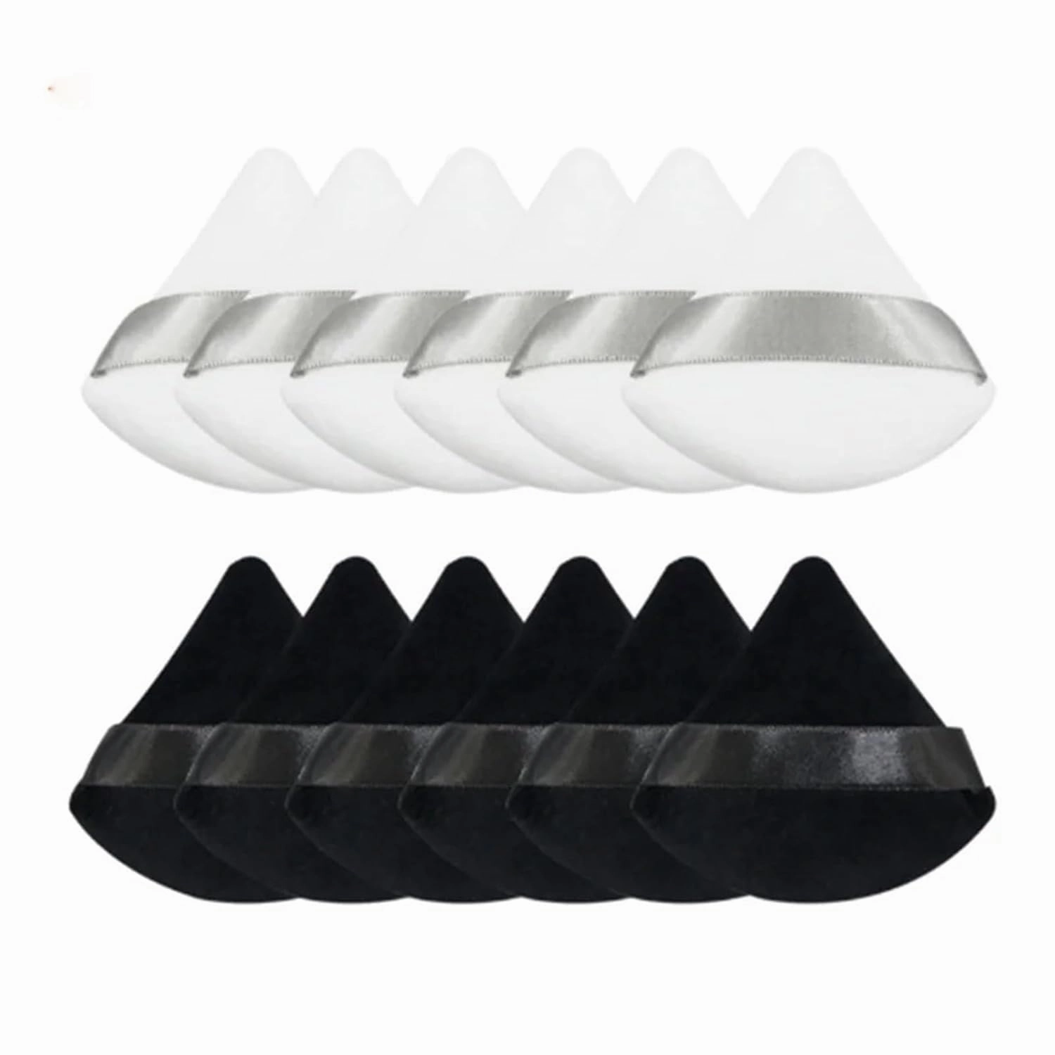 3/5/7Pcs Triangle Powder Puff Face Makeup Sponge Soft Velvet Cosmetic Puff Blender Beauty Foundation Sponge Make Up Accessories(5PCS Black)