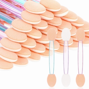 500 PCS Eyeshadow Applicators Sponge Disposable Eyeshadow Applicator Dual Sides Eye Shadow Applicator Sticks 2.44in Portable Makeup Sponge Disposable for Women Multipurpose Lips Makeup Applicators