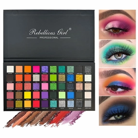 50 Colors Shimmer Eyeshadow Palette,Natural Matte Highly-Pigmented Shadows Glitter Highlight Makeup Palette Long Lasting Smooth Waterproof Cosmetics