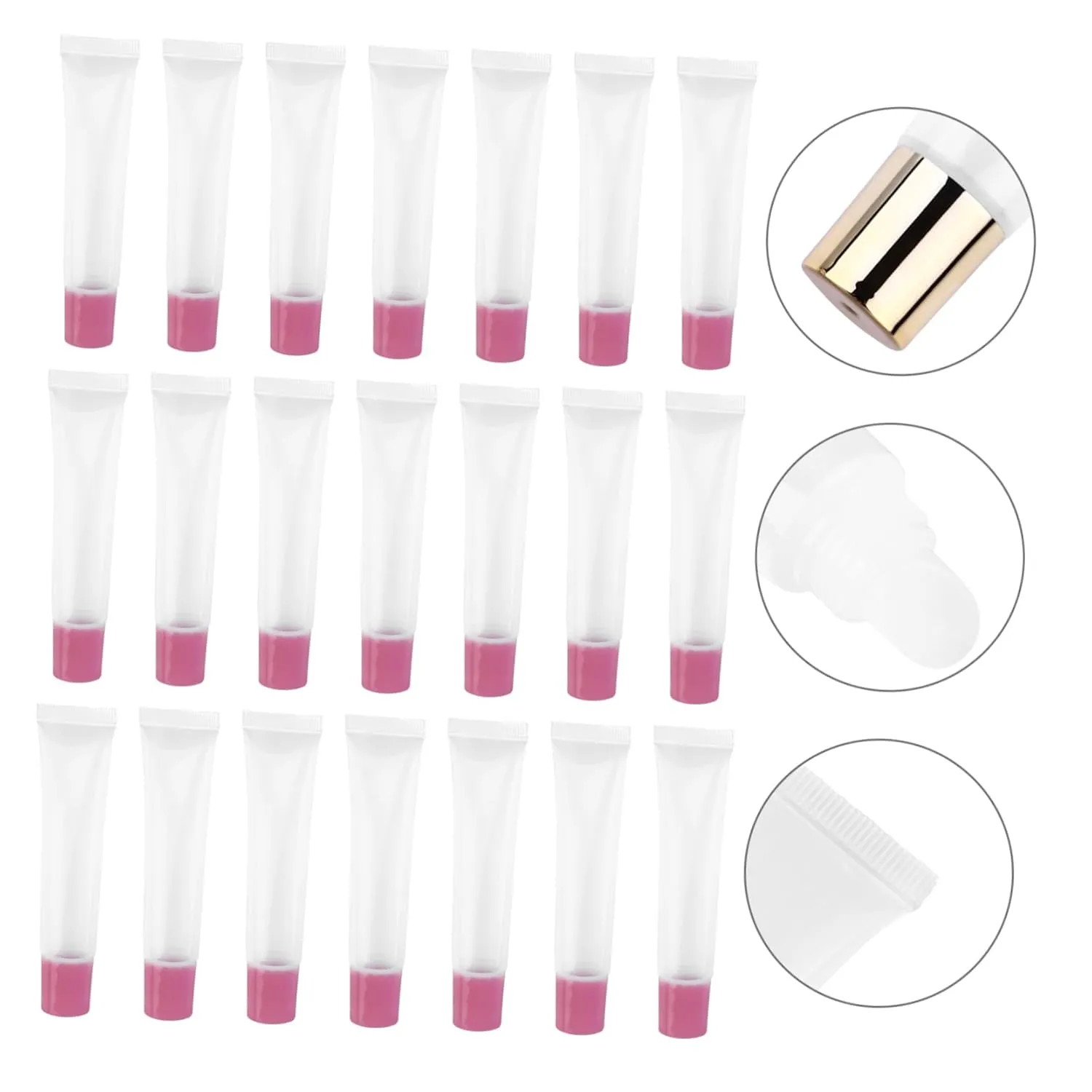 50pcs Clear Lip Gloss Tubes for Easy Dispensing of Lip Balm Lotion and Lightweight Soft Plastic Containers Sealing for Travel and Outings