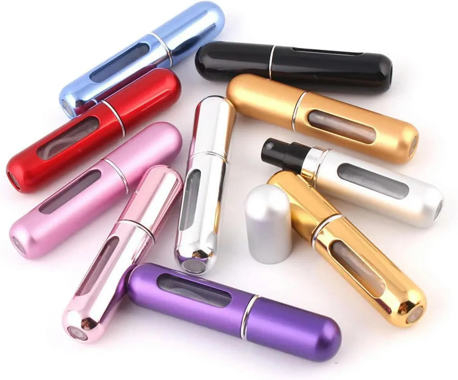 5/8Ml Perfume Atomizer Portable Liquid Container for Cosmetics Traveling Mini Aluminum Spray Perfume