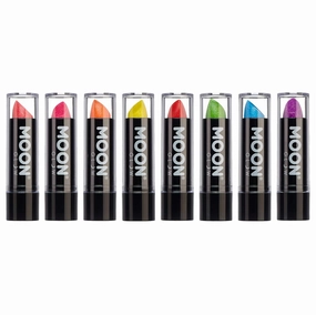 5g Neon UV Glitter Lipstick - Set of 8 - Glows brightly under blacklights