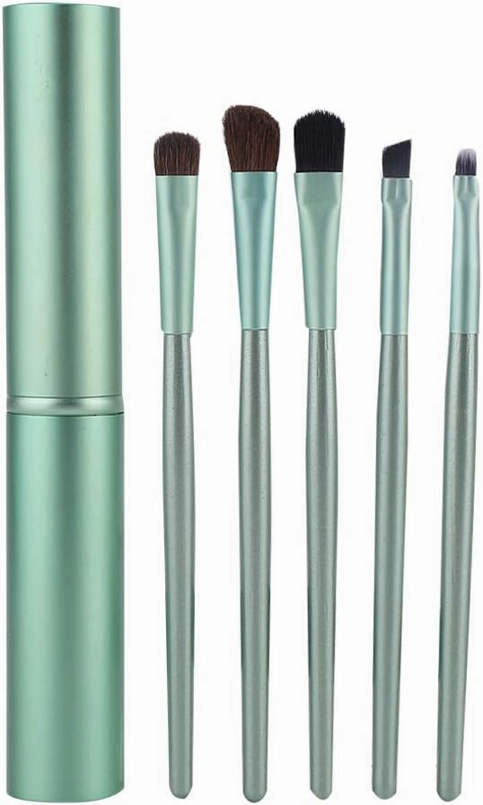 5pcs Eye Makeup Brushes Portable Cosmetic Brush Eyeshadow Powder Brush Set Makeup Tool Blending Face Powder Blush