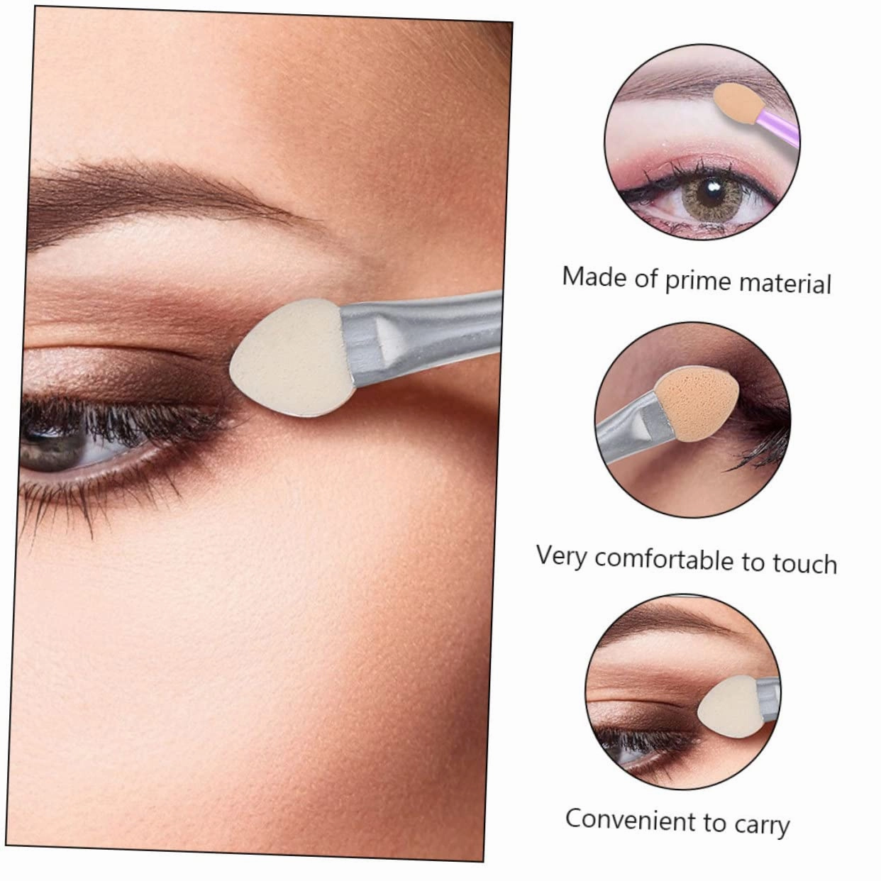 5sets Makeup Supplies Eye Shadow Brush Green Double-ended Eyeshadow Applicator Sticks Small Makeup Brush for Women 24pcs*5