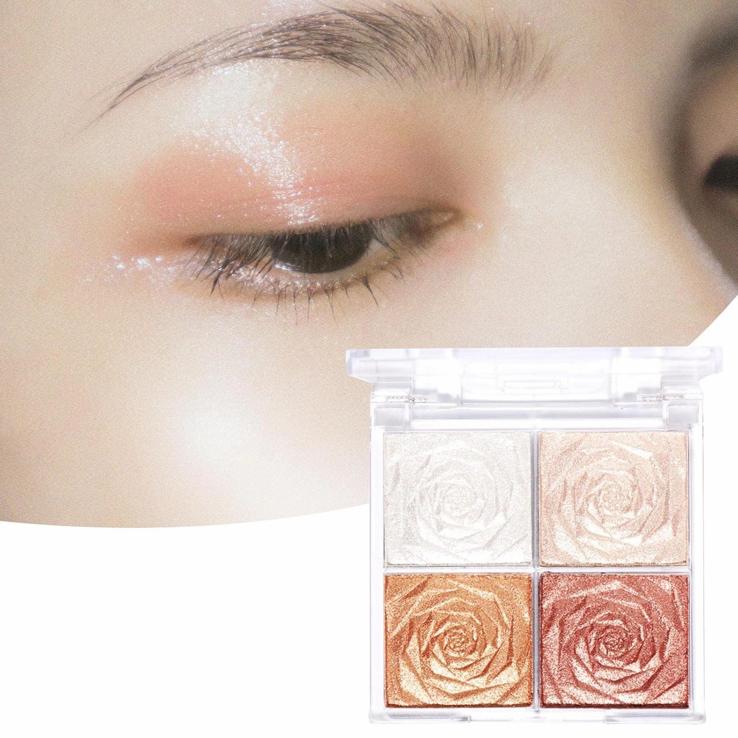 5xHighlighter Eyeshadow Makeup, Highly Pigmented Contouring Women, 1 Count (Pack of 1), Stytle B