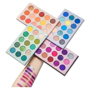 60-color Makeup Artist Rotating Eyeshadow Palette Performance Stage Performance Makeup Blue Color Palette
