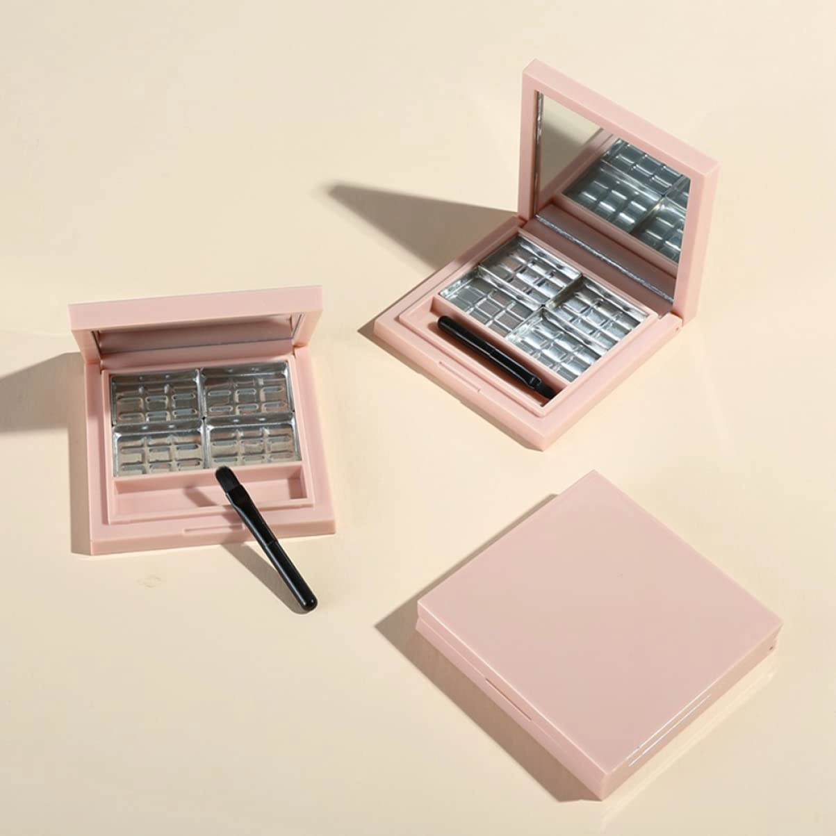 6 Pcs Clear Container Empty Eyeshadow Empty Lipstick Palette Makeup Tray Pink Lip Balm Lip Balm Containers Eyeshadow Makeup Palette Pink Highlighters Cosmetic Storage Box