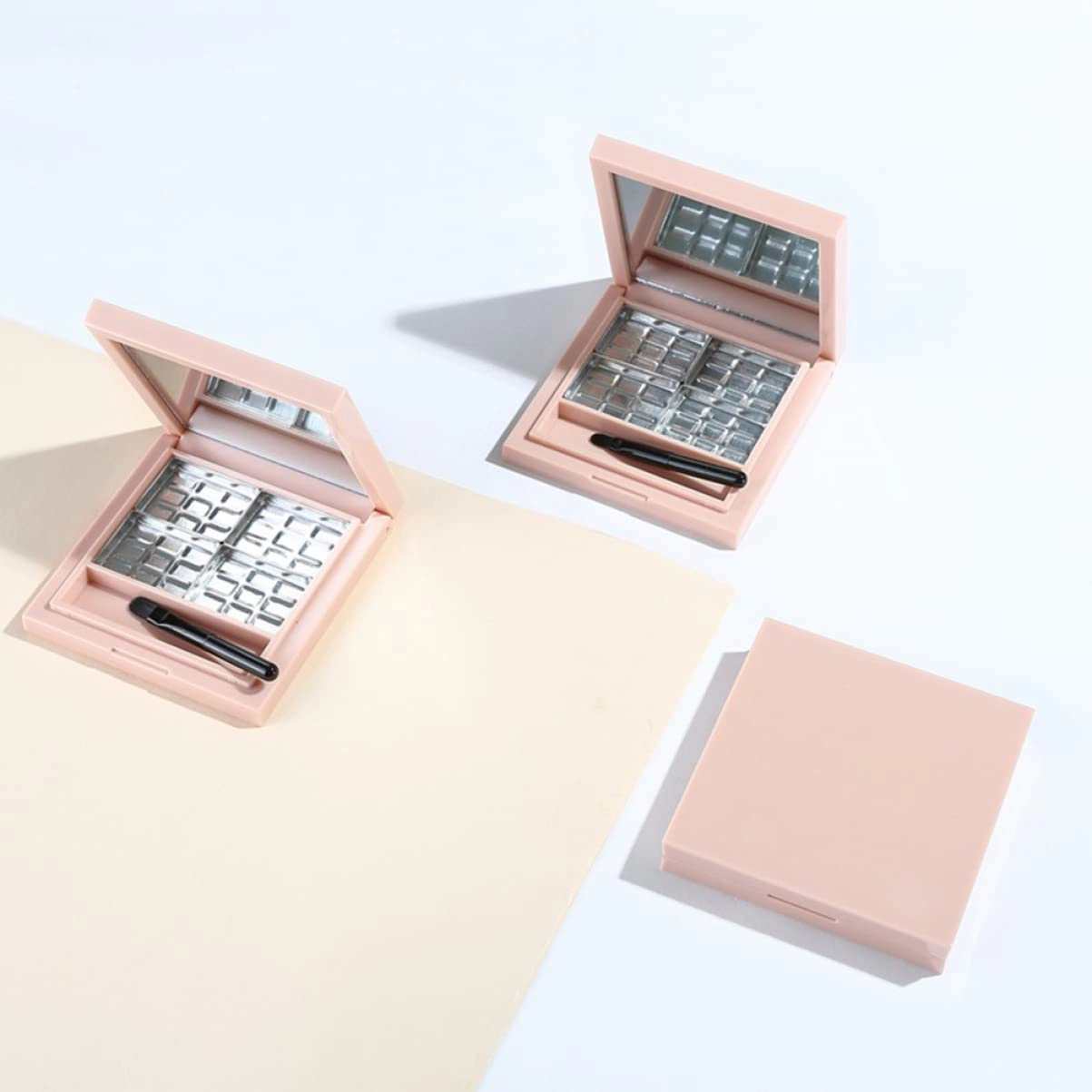 6 Pcs Clear Container Empty Eyeshadow Empty Lipstick Palette Makeup Tray Pink Lip Balm Lip Balm Containers Eyeshadow Makeup Palette Pink Highlighters Cosmetic Storage Box