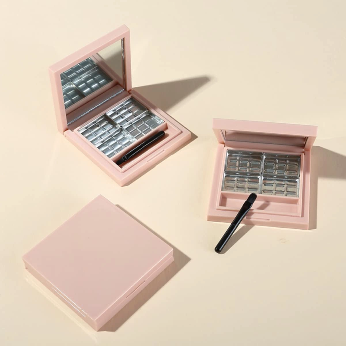 6 Pcs Clear Container Empty Eyeshadow Empty Lipstick Palette Makeup Tray Pink Lip Balm Lip Balm Containers Eyeshadow Makeup Palette Pink Highlighters Cosmetic Storage Box