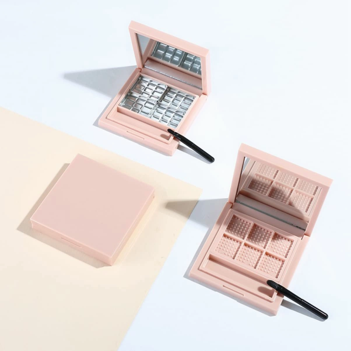 6 Pcs Clear Container Empty Eyeshadow Empty Lipstick Palette Makeup Tray Pink Lip Balm Lip Balm Containers Eyeshadow Makeup Palette Pink Highlighters Cosmetic Storage Box