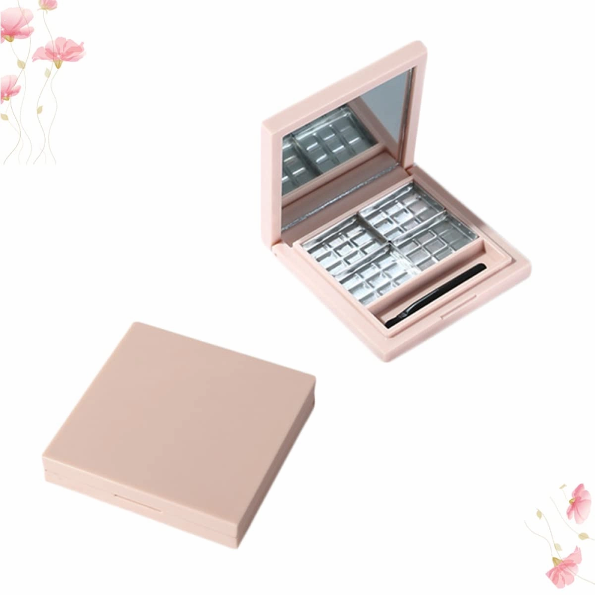 6 Pcs Clear Container Empty Eyeshadow Empty Lipstick Palette Makeup Tray Pink Lip Balm Lip Balm Containers Eyeshadow Makeup Palette Pink Highlighters Cosmetic Storage Box