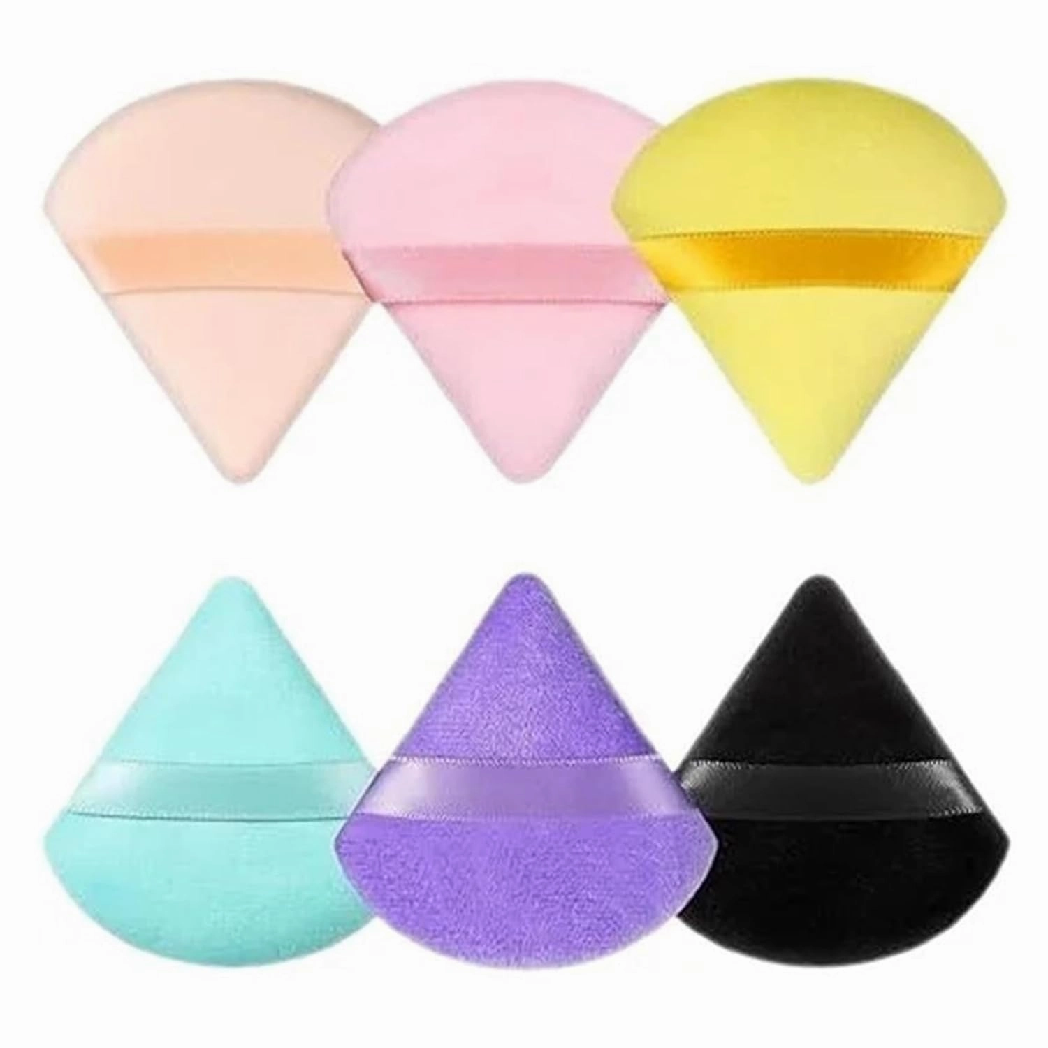 6Pcs Velvet Triangle Powder Puff Make Up Sponges for Face Eyes Contouring Shadow Seal Cosmetic Foundation Makeup Tool