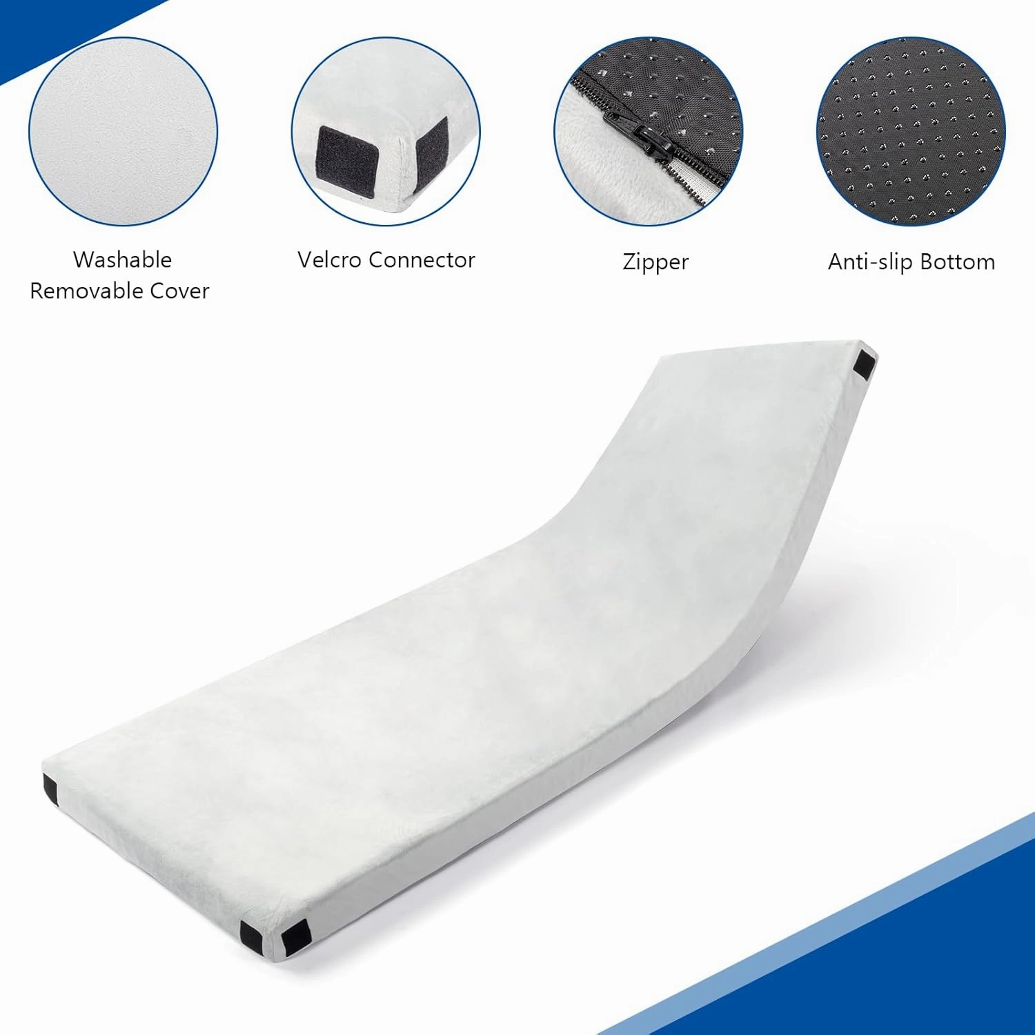 75" D x 25" W x 2.5" H Memory Foam Camping Mattress Portable Sleeping Pad for Adult Roll Up Floor Bed for Traveling or a Car Bed, Tent Camping, Guest Bed, Floor Bed, College Dorms