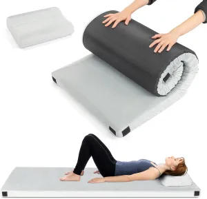 75" D x 25" W x 3" H Memory Foam Camping Mattress,Memory Foam Folding Sleeping Pad,Trifold Mattress,Crystal Velvet Cover, Foldable Floor Mattress Topper,Guest Bed for Adult,Camping Mat