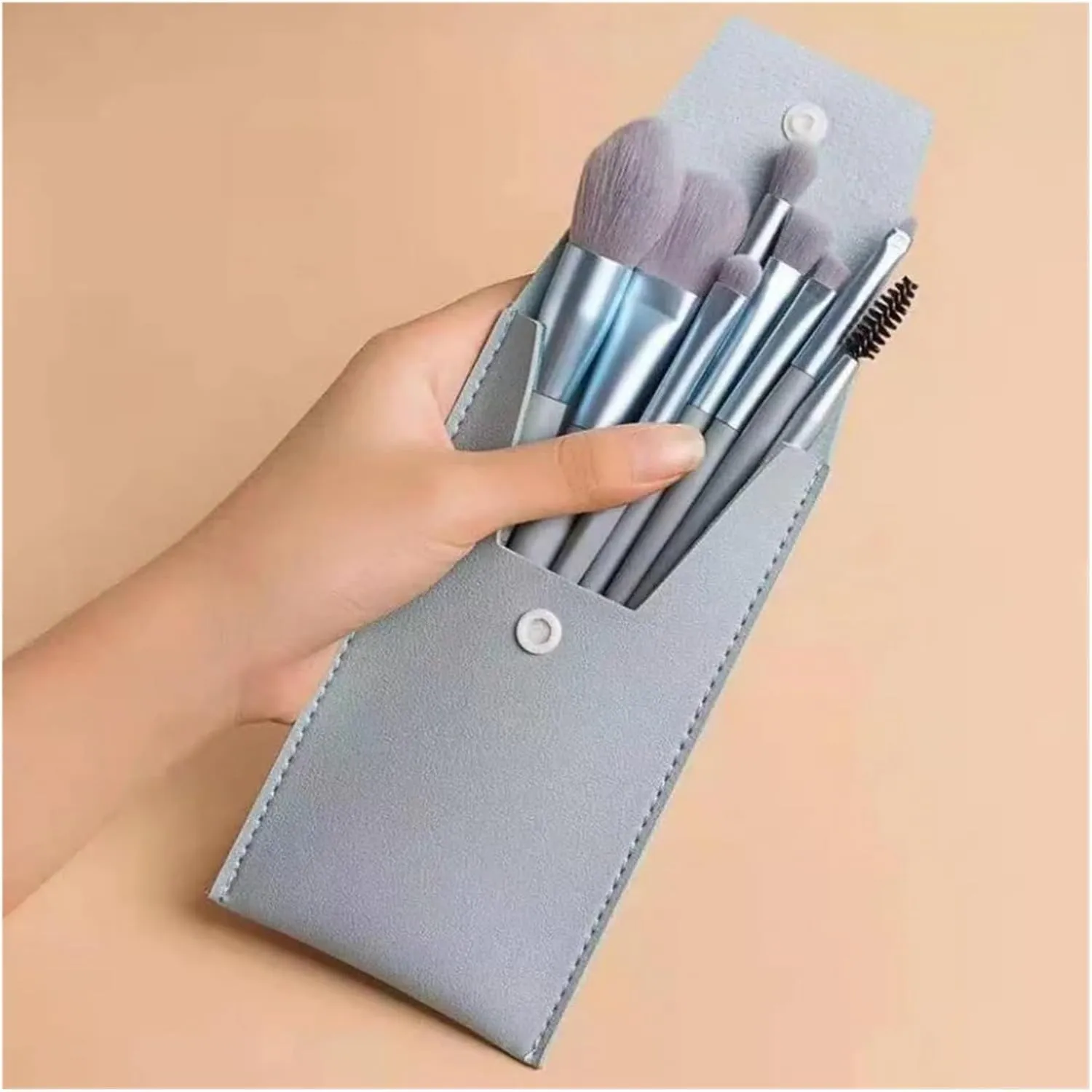 8PCs Soft Fluffy Makeup Brushes Set for Cosmetics Foundation Blush Powder Eyeshadow Kabuki Blending Makeup Brush Beauty Tool(Blue)