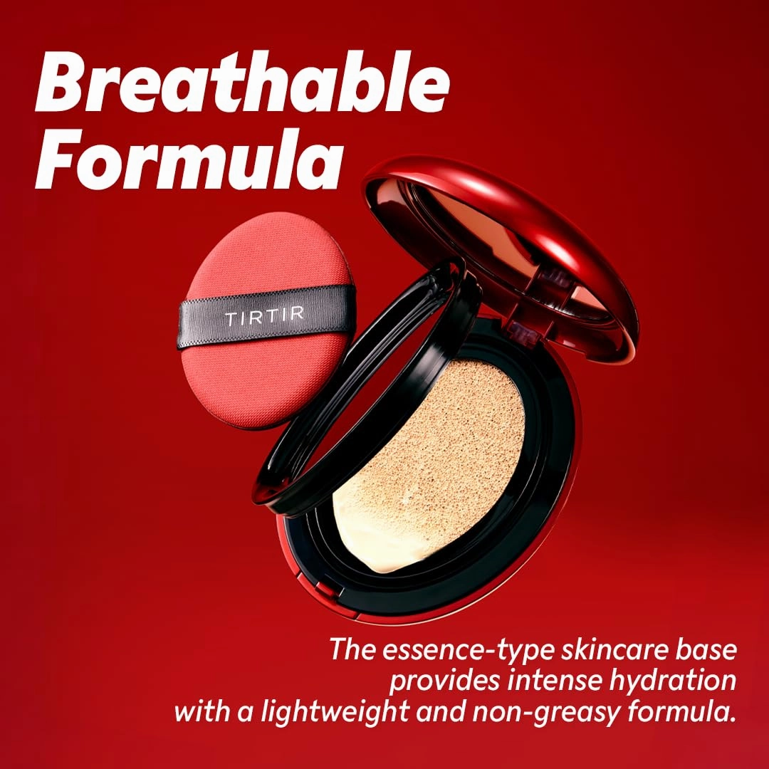 [*Mini Size*] TIRTIR Mask Fit Red Cushion Foundation | Full coverage, Weightless, Skin fit, Satin Glow Finish, Korean Makeup, beauty, Tattoo cover up, Buildable (#29N Natural Beige, 0.15 Fl Oz)