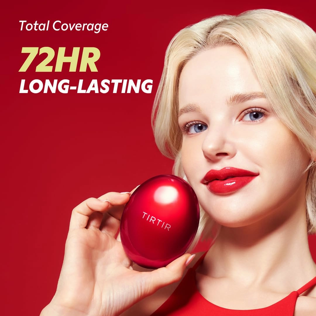 [*Mini Size*] TIRTIR Mask Fit Red Cushion Foundation | Full coverage, Weightless, Skin fit, Satin Glow Finish, Korean Makeup, beauty, Tattoo cover up, Buildable (#29N Natural Beige, 0.15 Fl Oz)
