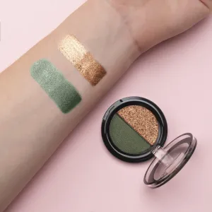 aden Shine Eyeshadow Powder Duo (05-Gold/Green)