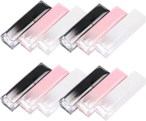 Adorable Pink Lip Gloss Bottles 12pcs DIY Lip Gloss Tubes Oil Containers Waterproof Balm Squeeze Tubes