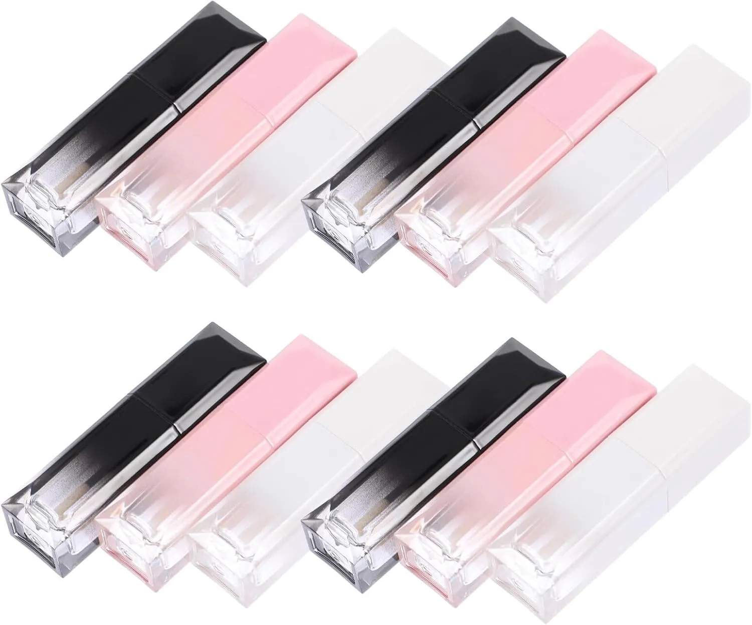 Adorable Pink Lip Gloss Bottles 12pcs DIY Lip Gloss Tubes Oil Containers Waterproof Balm Squeeze Tubes