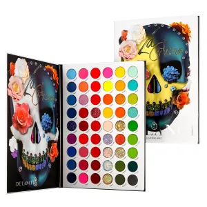 Afflano Colorful Rainbow Eyeshadow Palette High Pigment 54 Color, Pride Eyeshadow Makeup Paleta de Sombras de Ojos, Bright Neon Aurora Glow Color for Pride Day Gift Party Festivals Rainbow Makeup