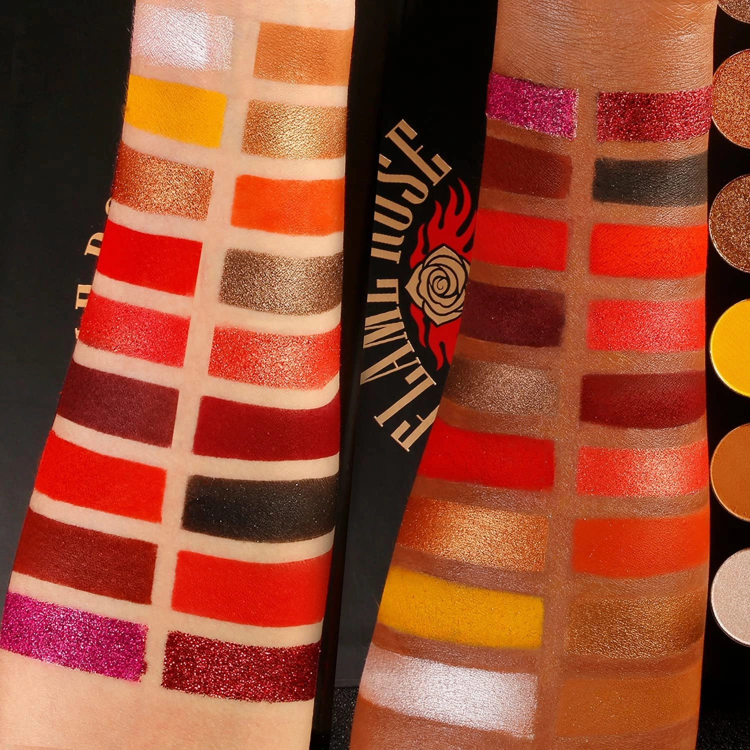 Afflano Christmas Eyeshadow Palette, Multichrome Green Eyeshadow Palette   True Red Eyeshadow Palette, Highly Pigmented Red Green Glitter Eyes Makeup, Halloween Clown Christmas Candy Grinch Makeup