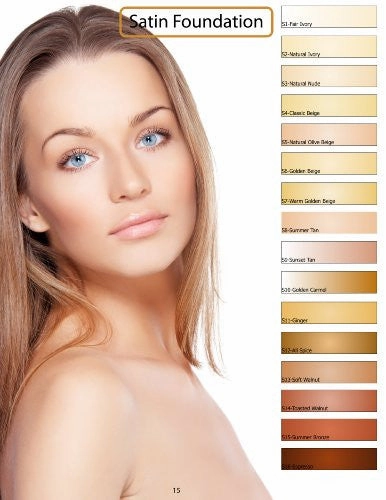Airbrush Makeup Foundation Satin S13 Soft Walnut Water-based Makeup Lasting All Day 0.25 Oz Bottle