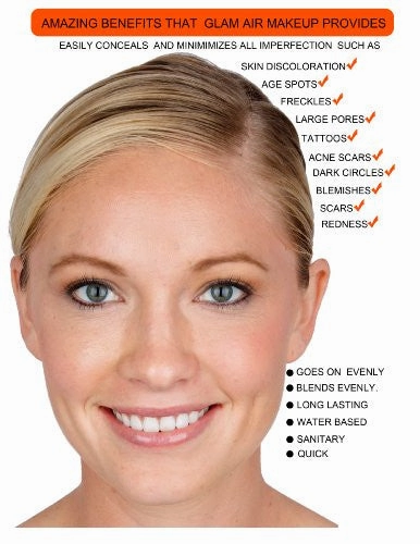 Airbrush Makeup Foundation Satin S1 Fair Ivory Water-based Makeup Lasting All Day 0.25 Oz Bottle