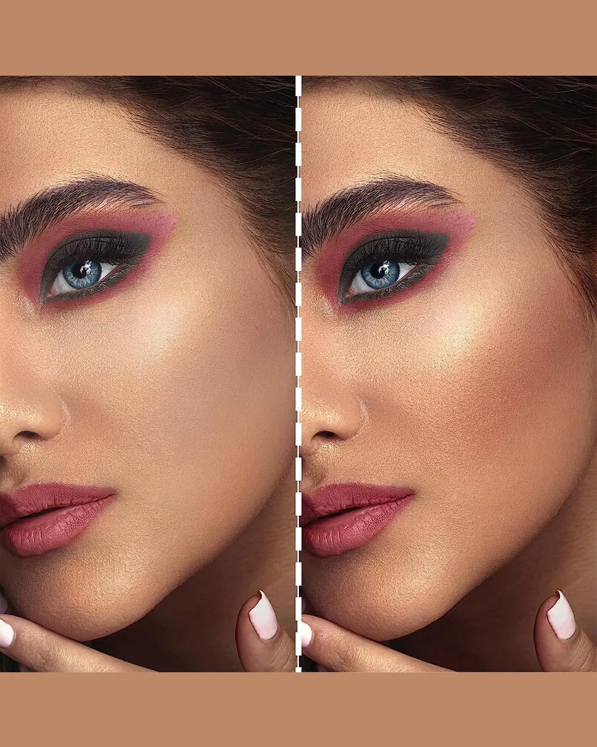 AMIIR Duo Cheekbones Blusher Face Makeup Cheek Blush Powder Palette Highly Pigmented Blendable Add Glow Natural Healthy Vibrant Alive Looks (#303)