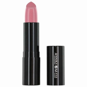 Annika Maya Hydrating Cream Lipstick, Fragrance Free, Made in the USA (Precious Pink)