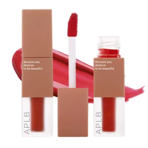 APLB Premium Velvet Lip Tint 0.12oz. | High-Pigmentation, Lightweight, Soft, Moisturizing (#02 CRIMSON)